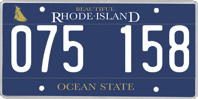 RI license plate 075158