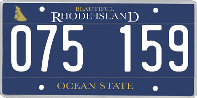 RI license plate 075159