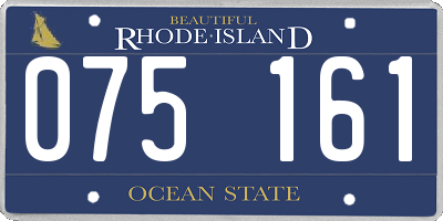 RI license plate 075161