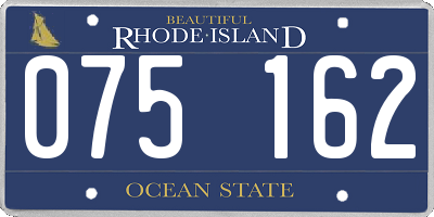 RI license plate 075162