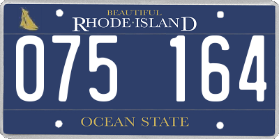 RI license plate 075164
