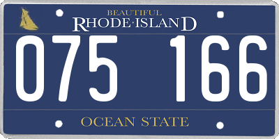 RI license plate 075166