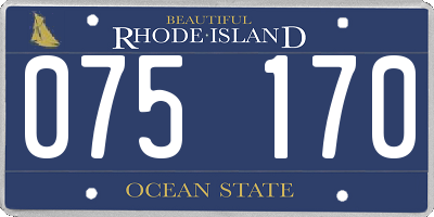 RI license plate 075170