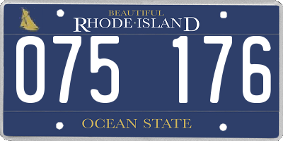 RI license plate 075176