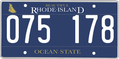RI license plate 075178