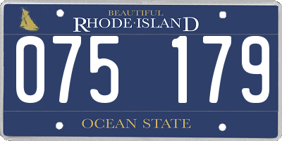 RI license plate 075179