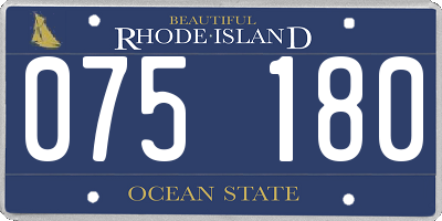 RI license plate 075180