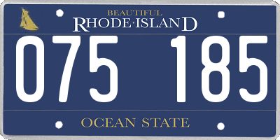 RI license plate 075185