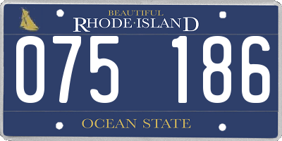 RI license plate 075186