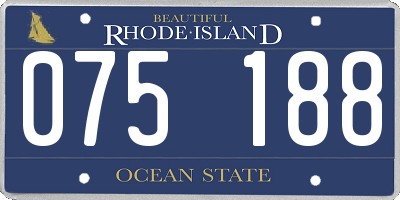 RI license plate 075188