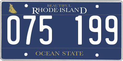 RI license plate 075199