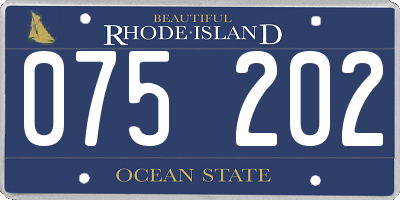 RI license plate 075202