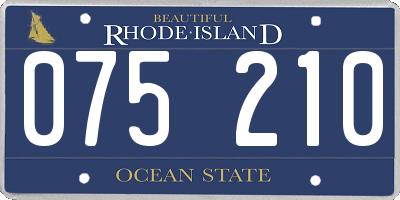 RI license plate 075210