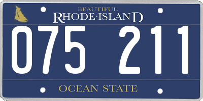 RI license plate 075211