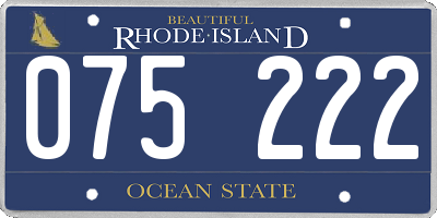RI license plate 075222