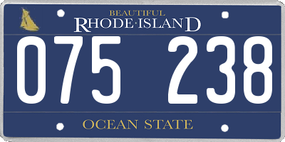 RI license plate 075238