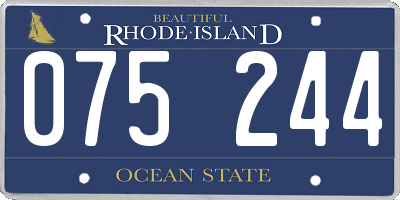 RI license plate 075244