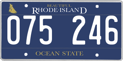RI license plate 075246