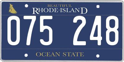 RI license plate 075248