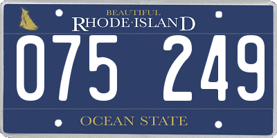 RI license plate 075249