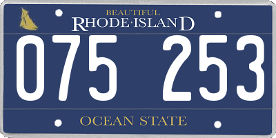RI license plate 075253