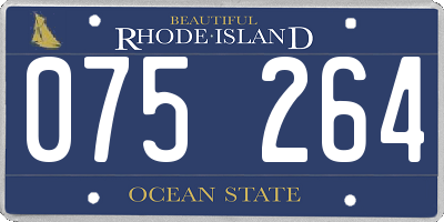 RI license plate 075264
