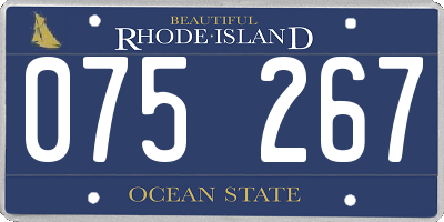 RI license plate 075267