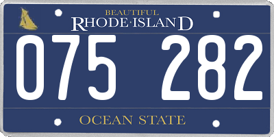 RI license plate 075282