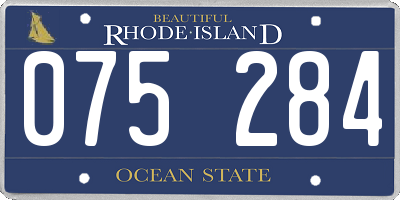 RI license plate 075284