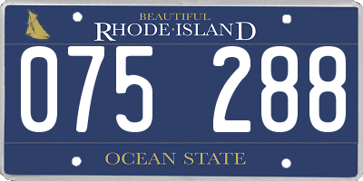 RI license plate 075288