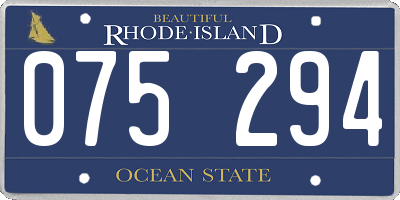 RI license plate 075294
