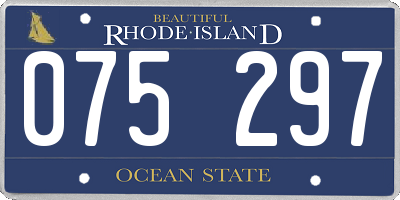 RI license plate 075297