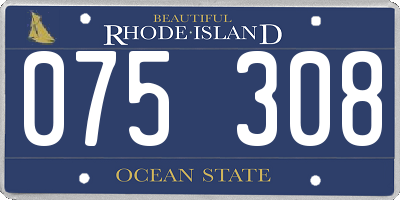 RI license plate 075308