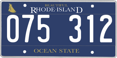 RI license plate 075312