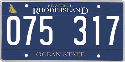 RI license plate 075317