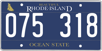 RI license plate 075318
