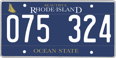 RI license plate 075324