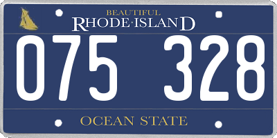 RI license plate 075328