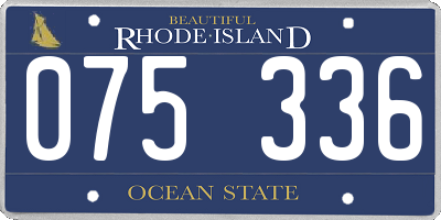 RI license plate 075336
