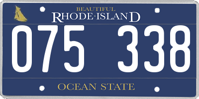 RI license plate 075338