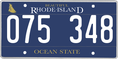 RI license plate 075348