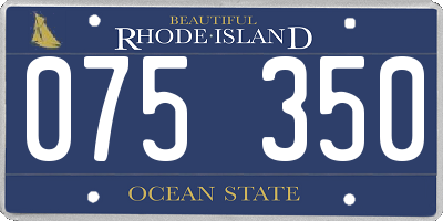 RI license plate 075350