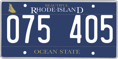 RI license plate 075405