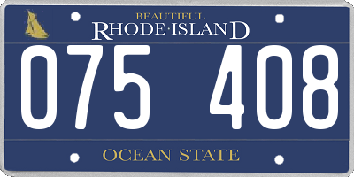 RI license plate 075408