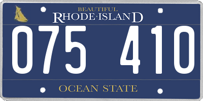 RI license plate 075410