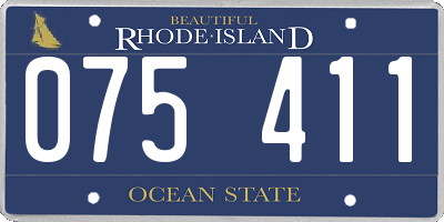 RI license plate 075411