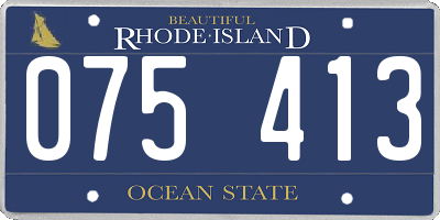 RI license plate 075413