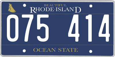 RI license plate 075414