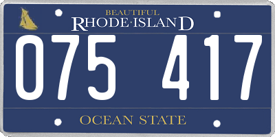 RI license plate 075417