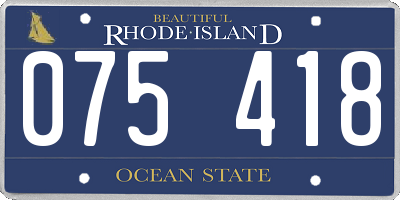RI license plate 075418